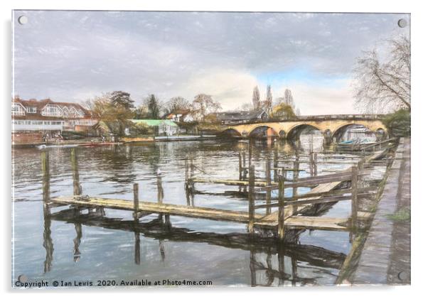 Landing Stages At Henley Acrylic by Ian Lewis