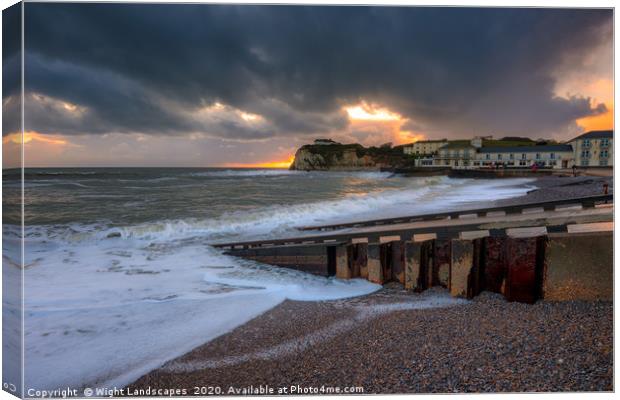 Freshwater As Another Storm Rolls In Canvas Print by Wight Landscapes
