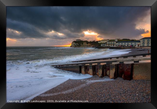 Freshwater As Another Storm Rolls In Framed Print by Wight Landscapes