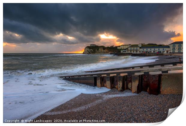 Freshwater As Another Storm Rolls In Print by Wight Landscapes