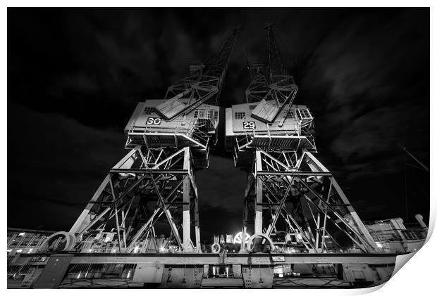 Bristol M Shed cranes 29 & 30 Print by Dean Merry