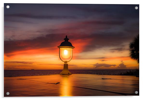 Light on a Ocean Sunset  Acrylic by Gail Johnson
