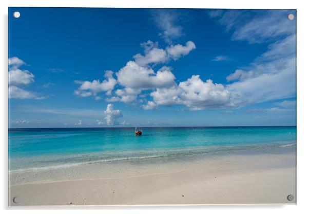Beach Views around the small Caribbean island of C Acrylic by Gail Johnson