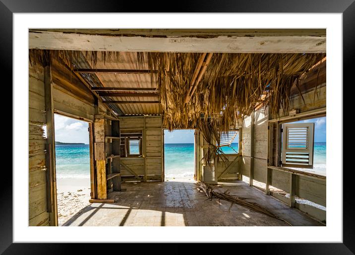 Beach Views around the small Caribbean island of C Framed Mounted Print by Gail Johnson