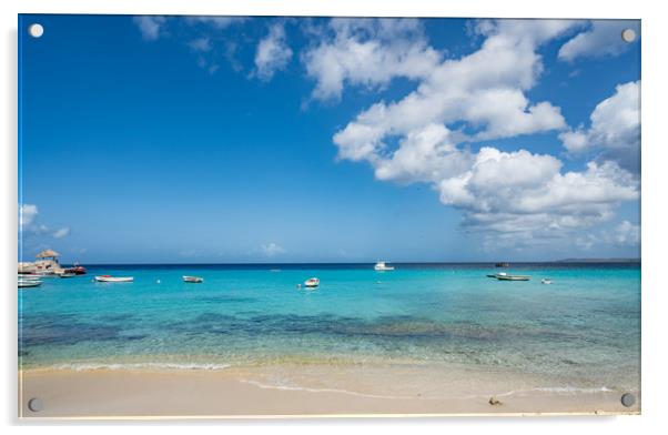 Sea Views around the Caribbean island of Curacao Acrylic by Gail Johnson