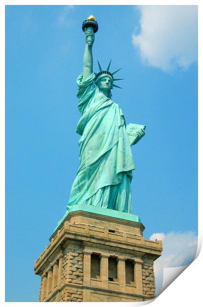 The Statue of Liberty - colossal neoclassical scul Print by M. J. Photography