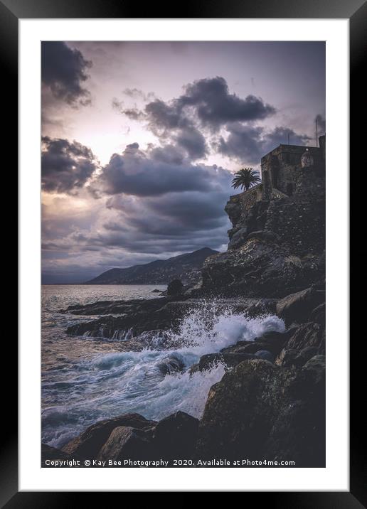 Evening Sky over Liguria Framed Mounted Print by KB Photo