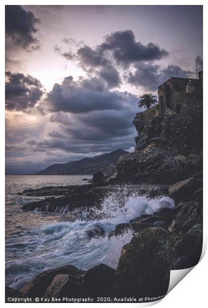 Evening Sky over Liguria Print by KB Photo