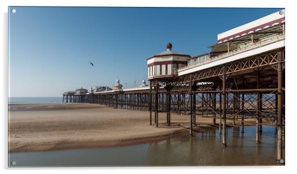 North pier Blackpool Acrylic by Alan Tunnicliffe