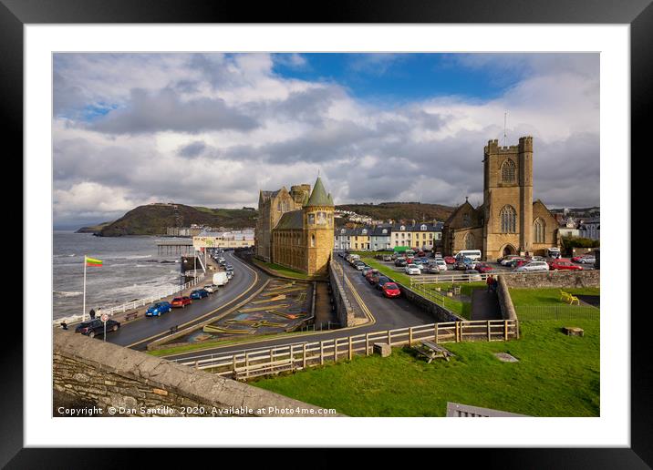 Aberystwyth from Aberystwyth Castle, Ceredigion, W Framed Mounted Print by Dan Santillo
