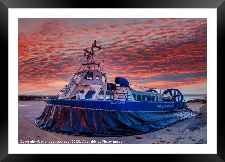 Island Express Hovercraft Framed Mounted Print by Wight Landscapes