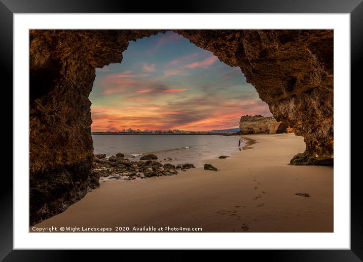 The Caves Of Ferragudo Framed Mounted Print by Wight Landscapes