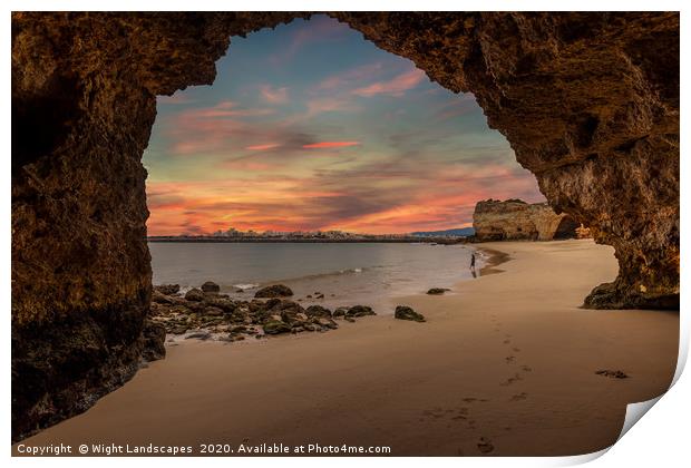 The Caves Of Ferragudo Print by Wight Landscapes