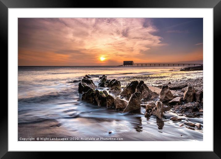 Bembridge Lifeboat Station Sunrise Isle Of Wight Framed Mounted Print by Wight Landscapes