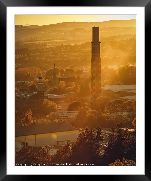 Dundee City - Cox's Stack Framed Mounted Print by Craig Doogan