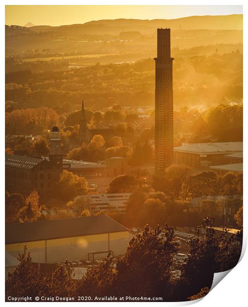 Dundee City - Cox's Stack Print by Craig Doogan