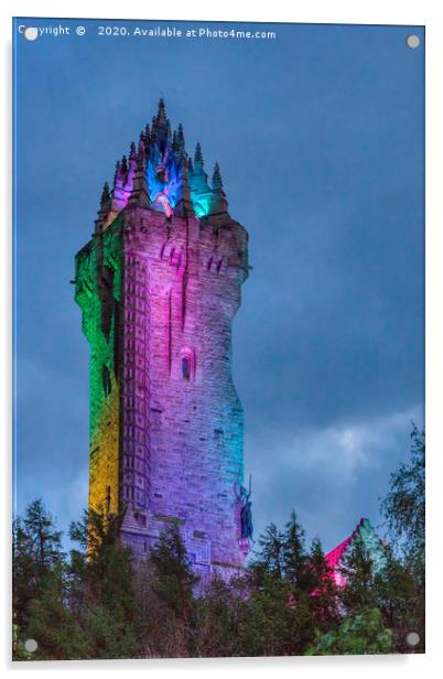  Wallace Monument Stirling Scotland Acrylic by John Howie