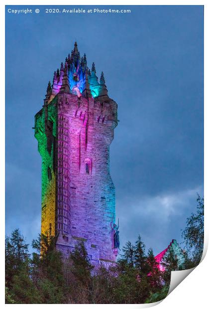  Wallace Monument Stirling Scotland Print by John Howie
