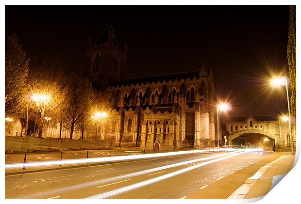Christ Church Cathedral Dublin Print by Thomas Stroehle