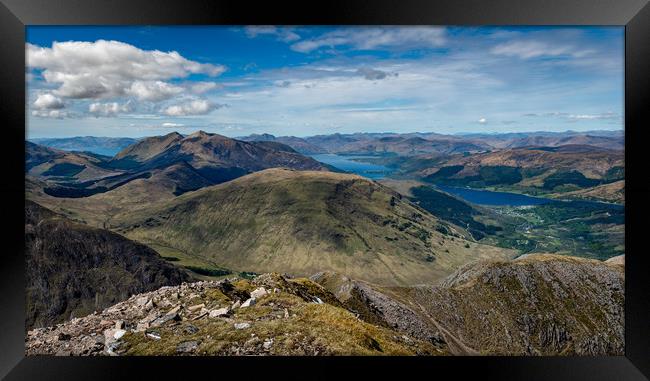 Majestic Glencoe Mountain Panorama Framed Print by Joe Dailly