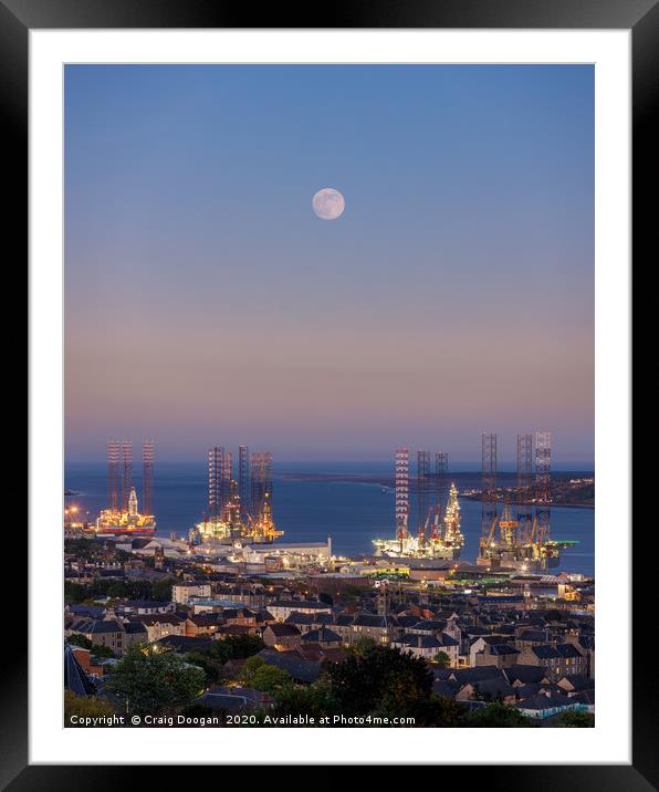 Dundee Oil Rigs Framed Mounted Print by Craig Doogan