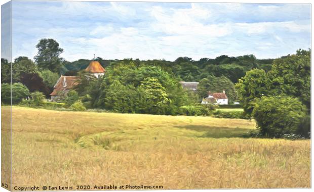 An Impressionist View of Aldworth Village  Canvas Print by Ian Lewis