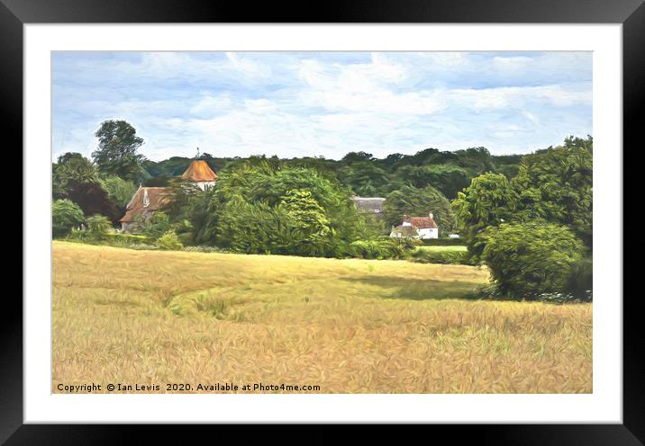 An Impressionist View of Aldworth Village  Framed Mounted Print by Ian Lewis