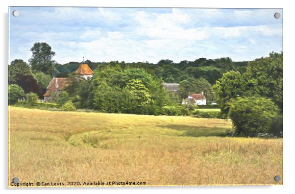 An Impressionist View of Aldworth Village  Acrylic by Ian Lewis