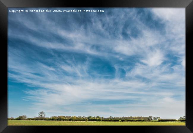 Big Cirrus Sky Framed Print by Richard Laidler