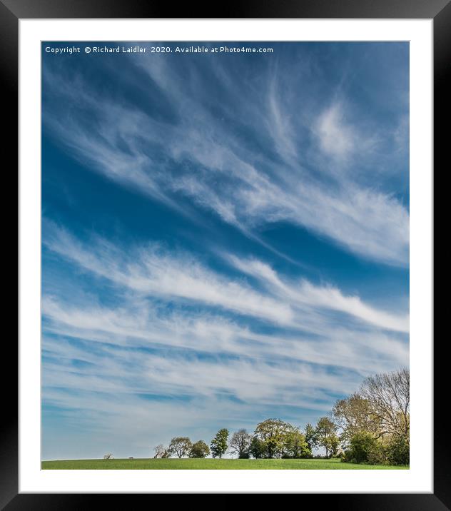Mares Tails (Cirrus Uncinus) Cloudscape Framed Mounted Print by Richard Laidler