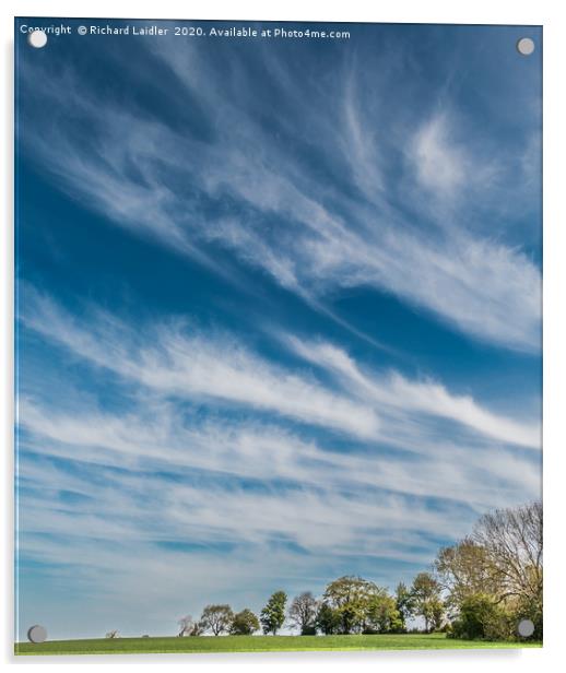 Mares Tails (Cirrus Uncinus) Cloudscape Acrylic by Richard Laidler