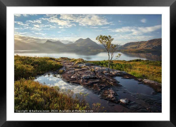 Torridon Hills and Loch Torridon Autumn  Scotland Framed Mounted Print by Barbara Jones