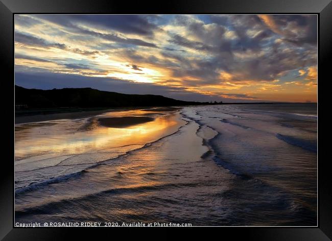 "Stormy sunset 2 " Framed Print by ROS RIDLEY