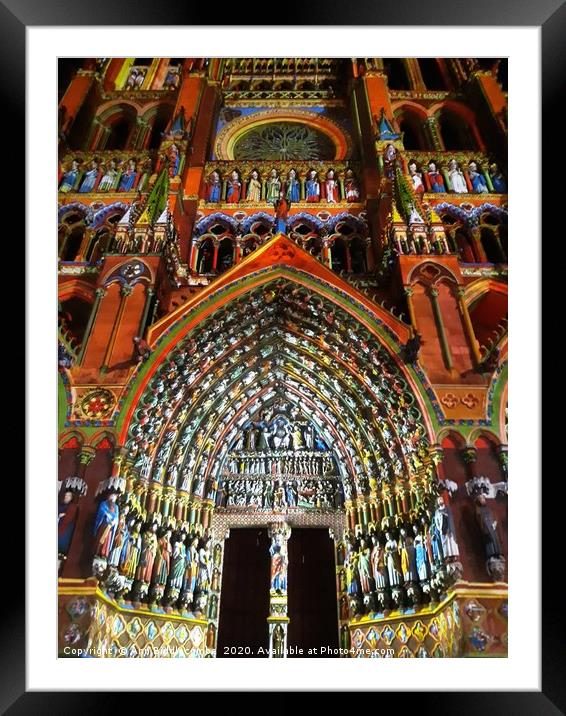 Summer at Amiens cathedral Framed Mounted Print by Ann Biddlecombe