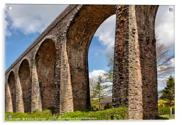 Broadsands Viaduct in Torbay, South Devon Acrylic by Rosie Spooner