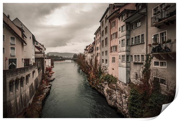 Old Town of Brugg Print by Svetlana Sewell