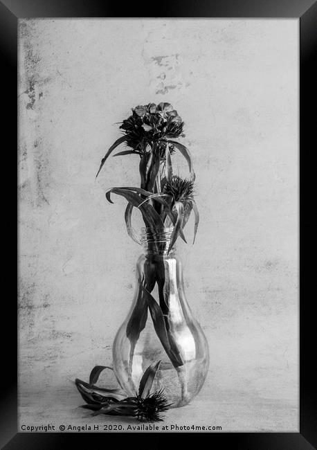 Flowers in vase Framed Print by Angela H