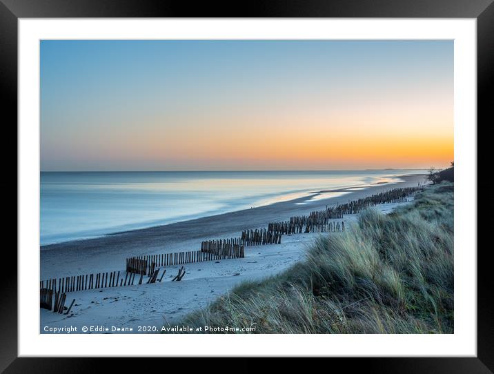 Sunrise at Holme beach Framed Mounted Print by Eddie Deane