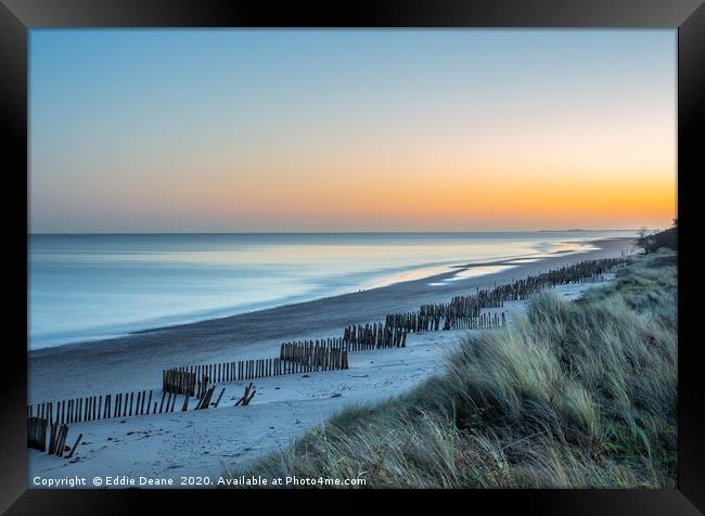 Sunrise at Holme beach Framed Print by Eddie Deane