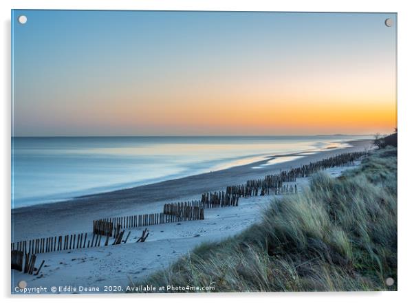 Sunrise at Holme beach Acrylic by Eddie Deane