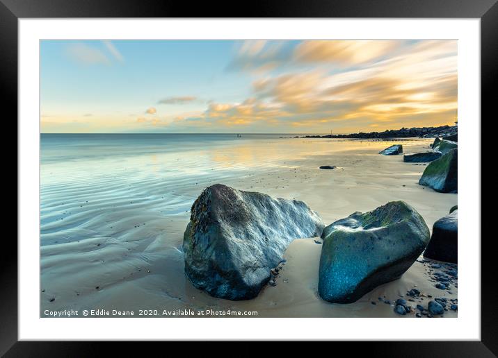 Sheringham beach sunrise Framed Mounted Print by Eddie Deane