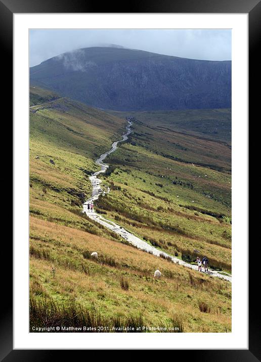 Snowdon Path Framed Mounted Print by Matthew Bates