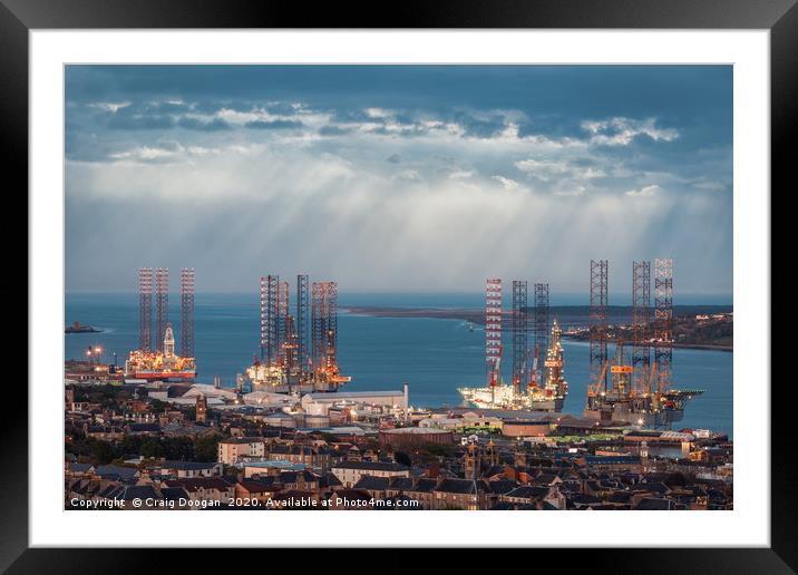 Dundee Rigs Framed Mounted Print by Craig Doogan