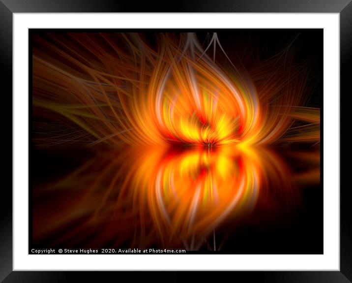 Photoshop Twirl effect looking like flames Framed Mounted Print by Steve Hughes