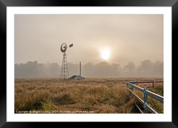 Misty Outback Morning Framed Mounted Print by Shaun Carling