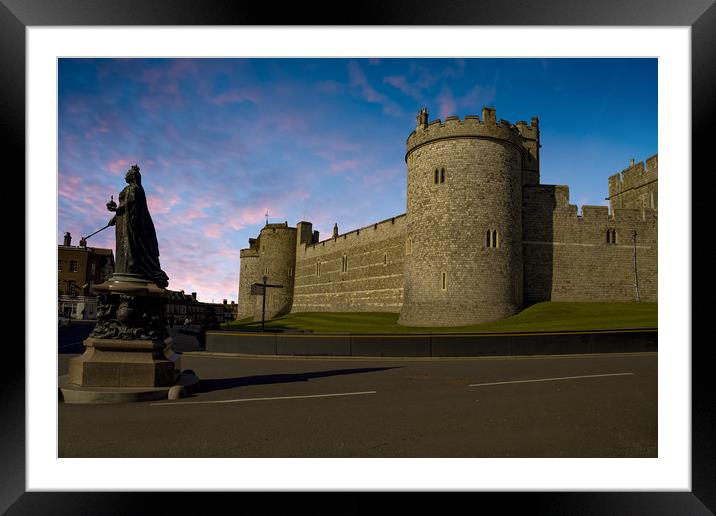 Windsor Castle sunset Framed Mounted Print by Steve Mantell
