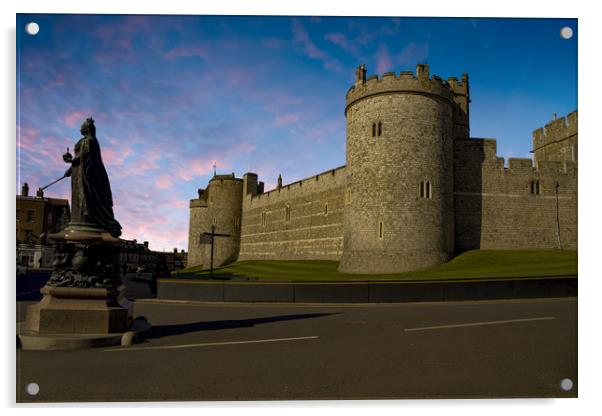 Windsor Castle sunset Acrylic by Steve Mantell