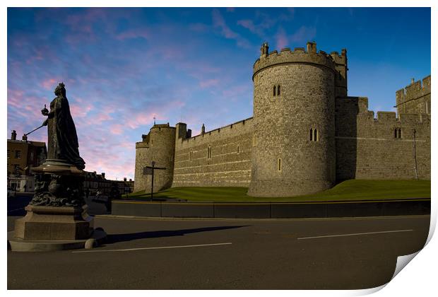 Windsor Castle sunset Print by Steve Mantell