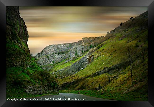 Cheddar Gorge Framed Print by Heather Goodwin
