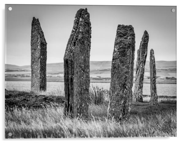 Standing Stones, Orkney Acrylic by David Jeffery